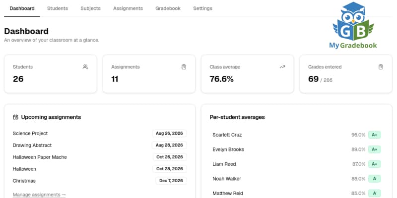 My Gradebook Preview